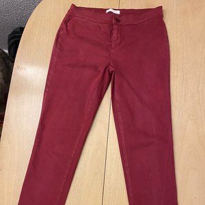 LILA RYAN Petite Zuri Red Stretch Skinny Pant